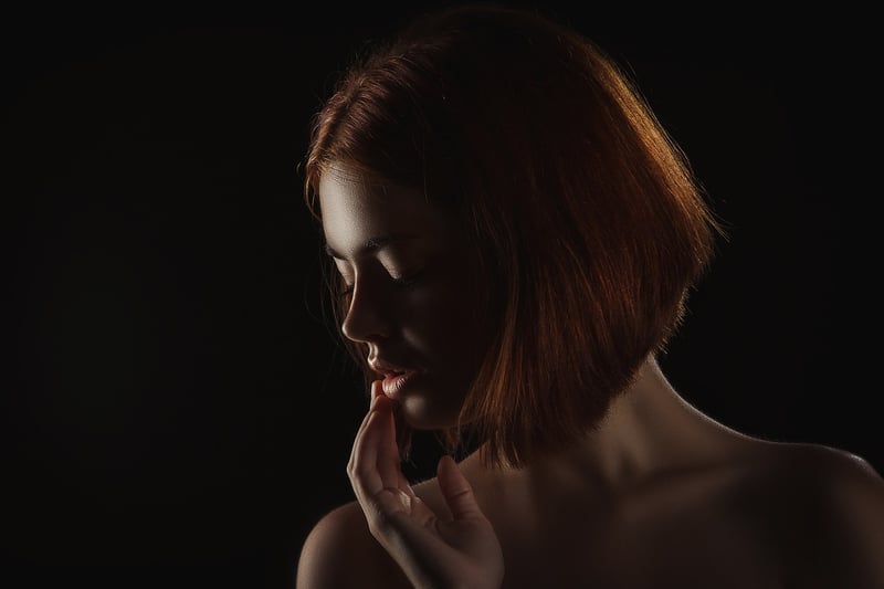 Woman practicing breath awareness